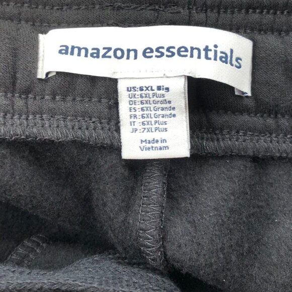 NEW Essentials Mens Sweatpants Size 6XL Big Black Casual Drawstring - Picture 3 of 13